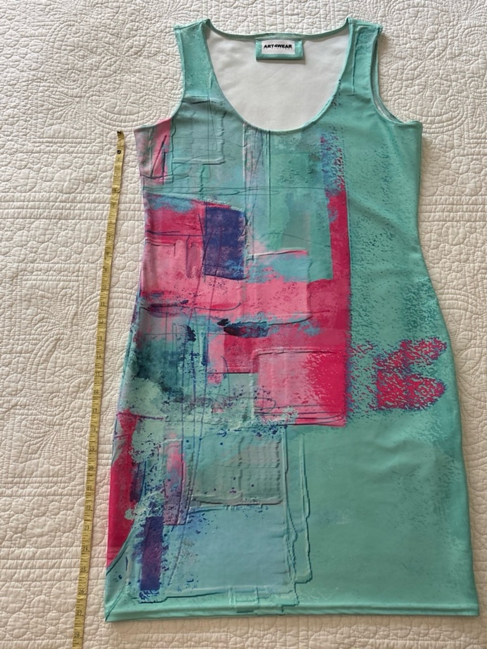 Mint & Pink Abstract Sleeveless Mini Dress